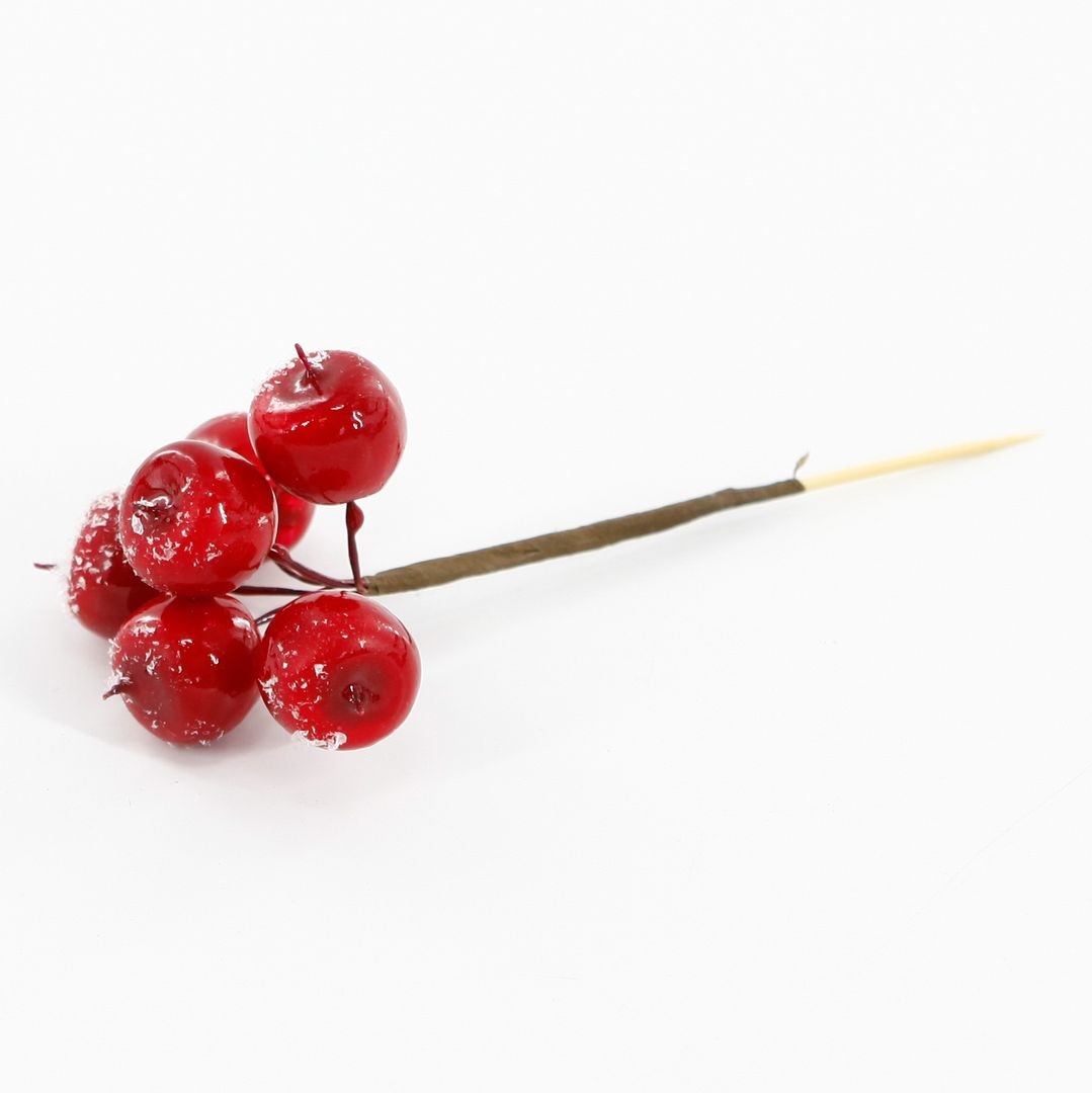 Jablka posněžené zápich pvc 14cm červené